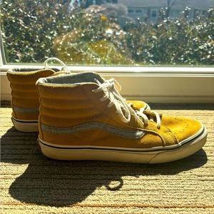 Yellow High Top Vans - Size 8.5 Men / 10 Women